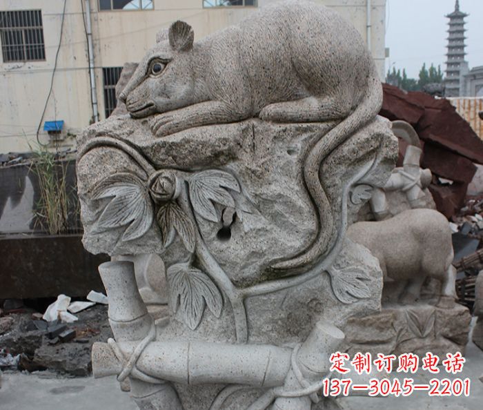 大理石/生肖/石雕-大理石生肖鼠石雕 大理石/生肖/石雕-大理石生肖鼠石雕