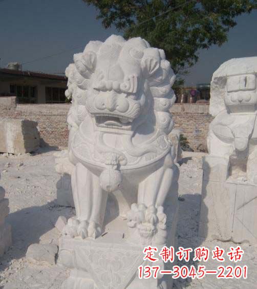 大理石狮子企业雕塑