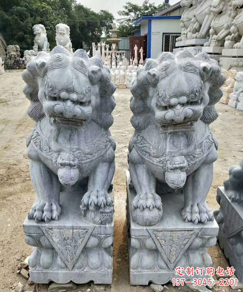 大理石狮子石雕塑