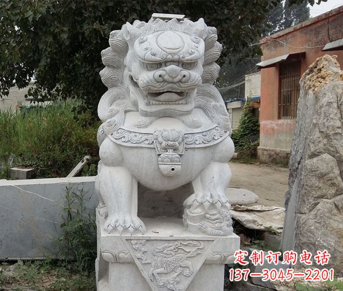 大理石狮子庭院景观石雕