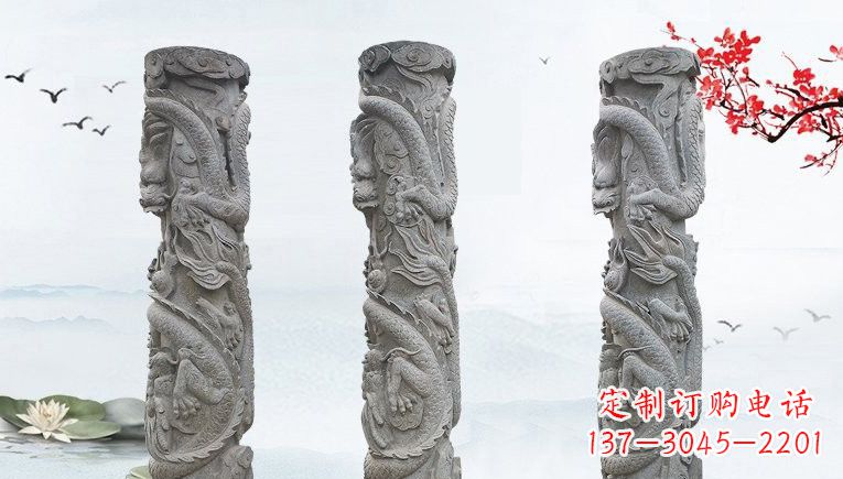 龙柱雕塑 - 大理石/石雕/龙柱 龙柱雕塑 - 大理石/石雕/龙柱