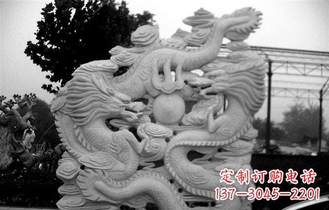 双龙雕塑 - 大理石/双龙 双龙雕塑 - 大理石/双龙
