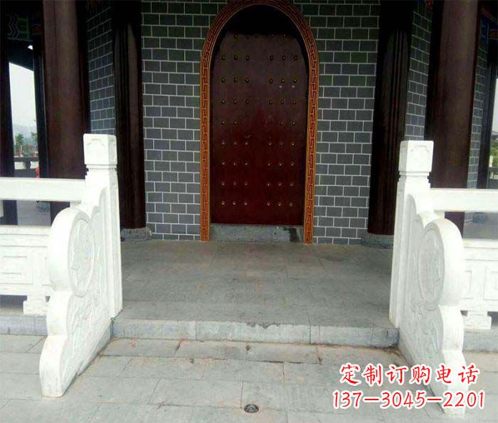 大理石寺庙石雕栏板 (2)