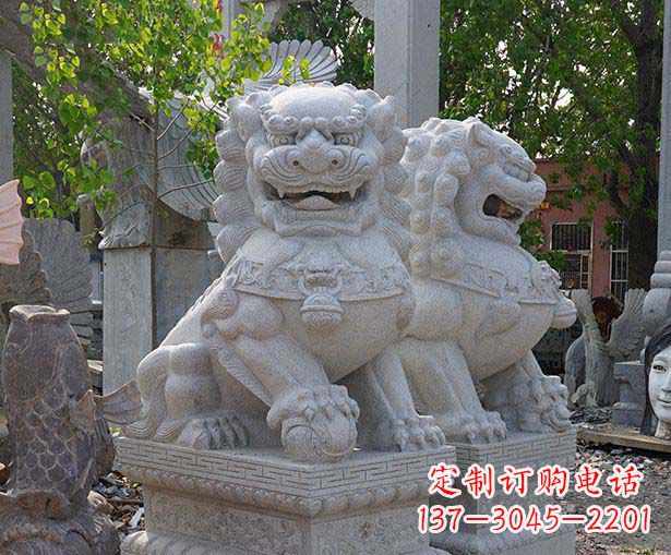 大理石寺庙石狮子