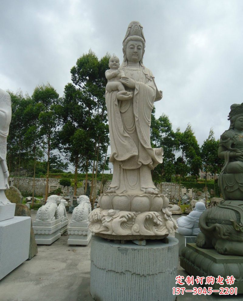 送子观音雕塑 - 大理石/送子观音 送子观音雕塑 - 大理石/送子观音