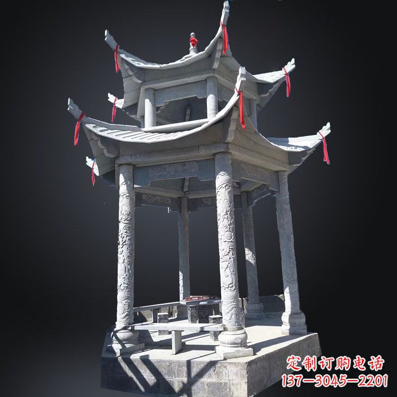 大理石亭子石雕