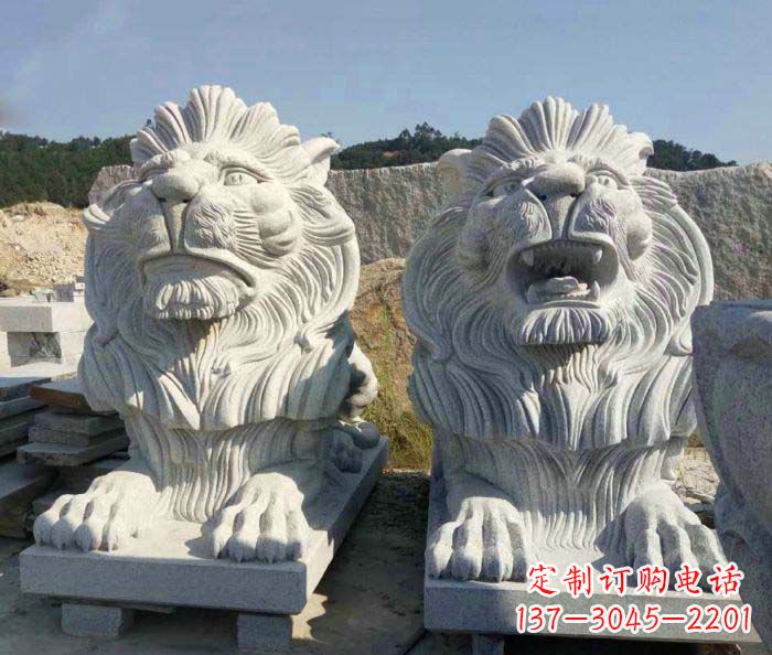 大理石西洋欧式石狮子