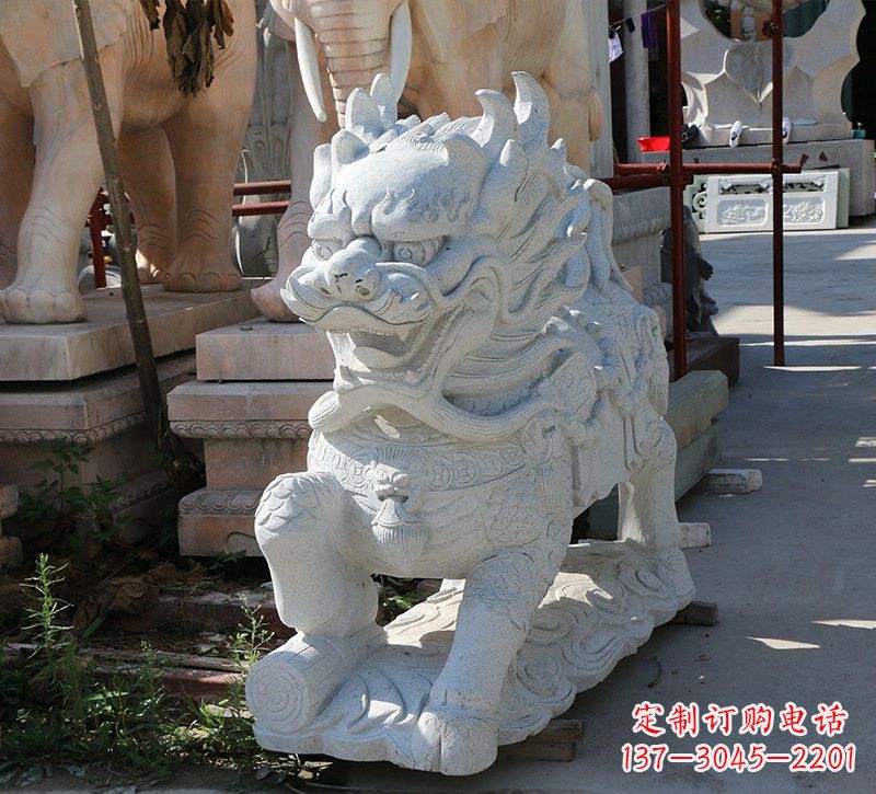 麒麟雕塑 - 大理石/镇宅/麒麟 麒麟雕塑 - 大理石/镇宅/麒麟