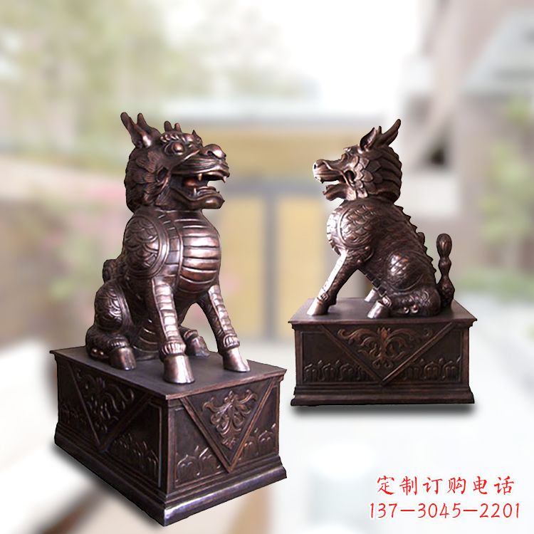 大门神兽麒麟铜雕