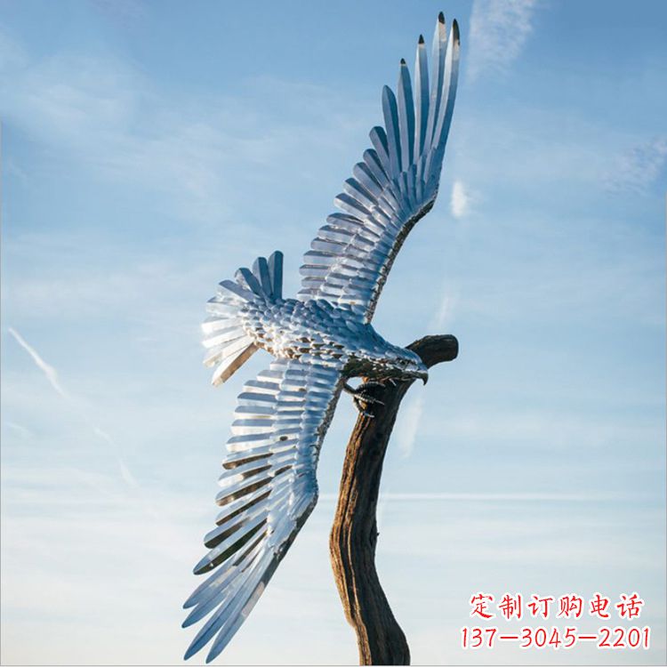 大鹏展翅老鹰不-锈-钢-雕-塑-