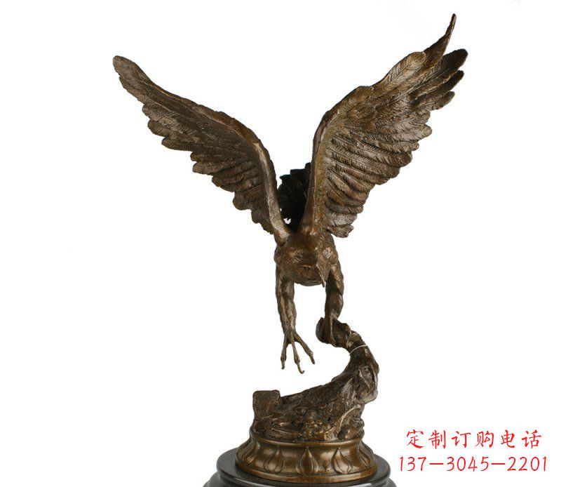 大鹏展翅老鹰铜雕 (2)