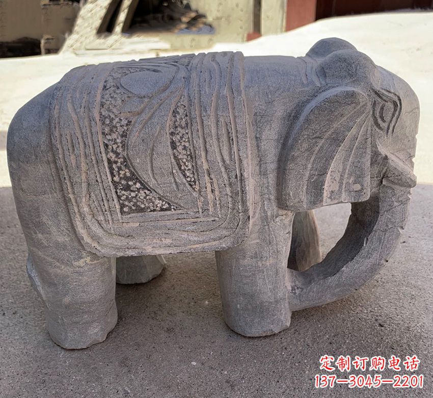 大象可爱石雕