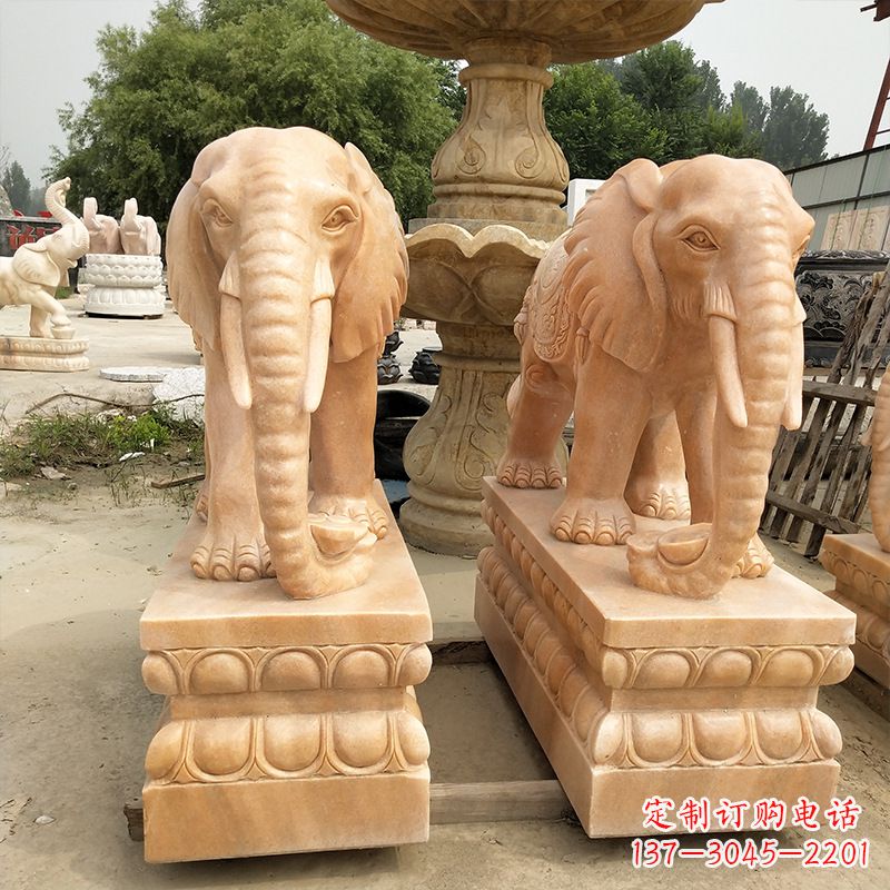 大象铃铛石雕