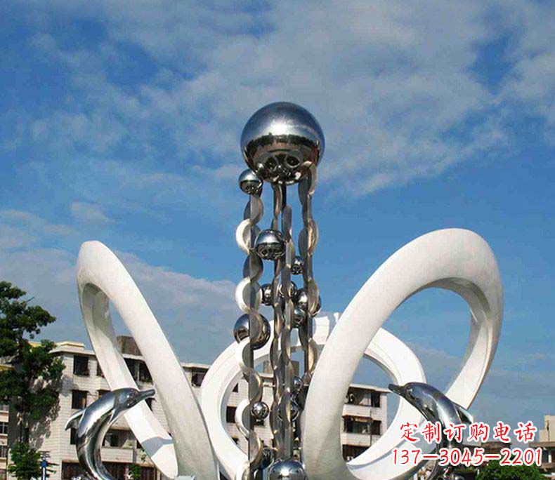 大型不锈钢金属抽象雕塑