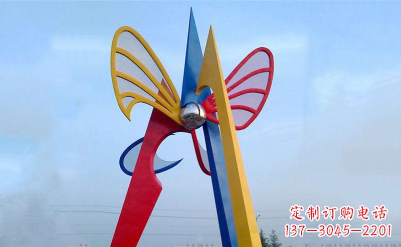 大型不锈钢五彩世界广场雕塑