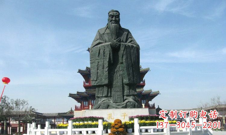 大型城市景观孔子铜雕像