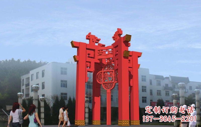 大型抽象灯笼广场不-锈-钢-雕-塑-