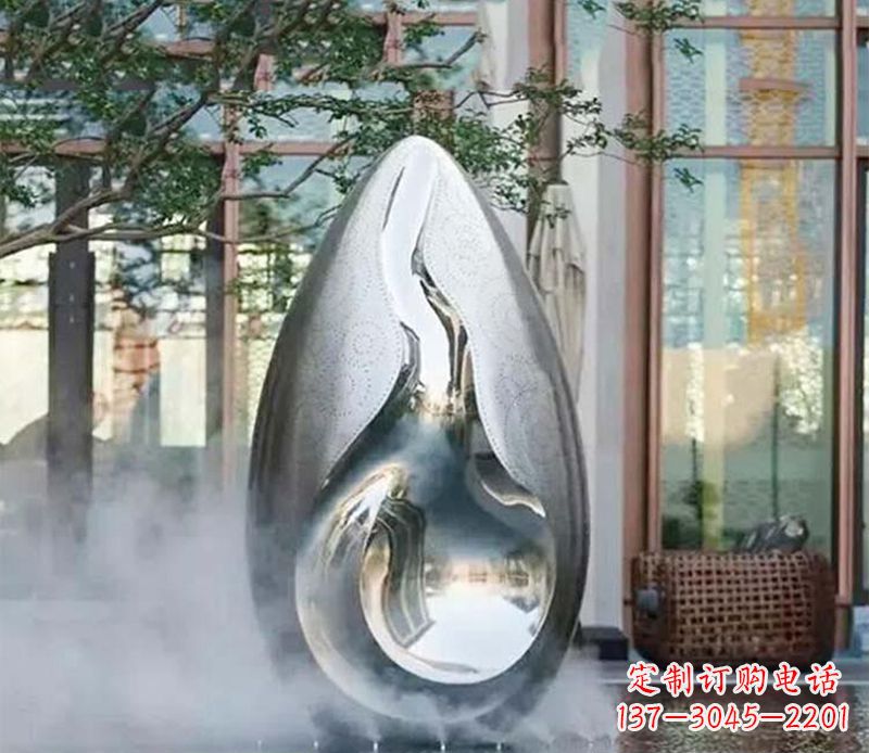 大型创意水滴公园景观雕塑