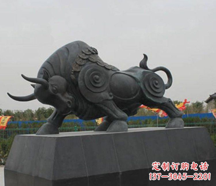 大型动物雕塑铜雕牛摆件