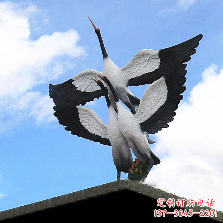 仙鹤雕塑 - 大型/仿真/仙鹤/玻璃钢/景观/动物 仙鹤雕塑 - 大型/仿真/仙鹤/玻璃钢/景观/动物