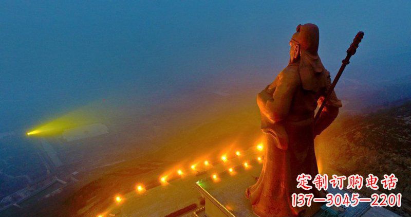 大型关公园林景观玻璃钢雕塑