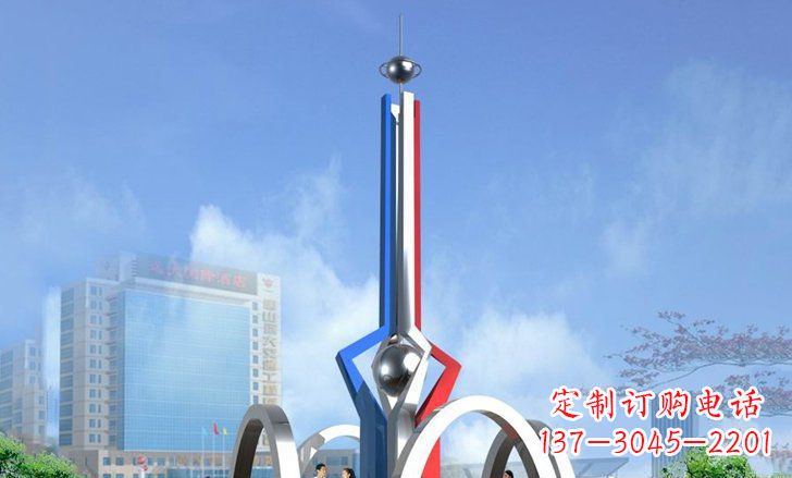 大型广场不锈钢升华雕塑