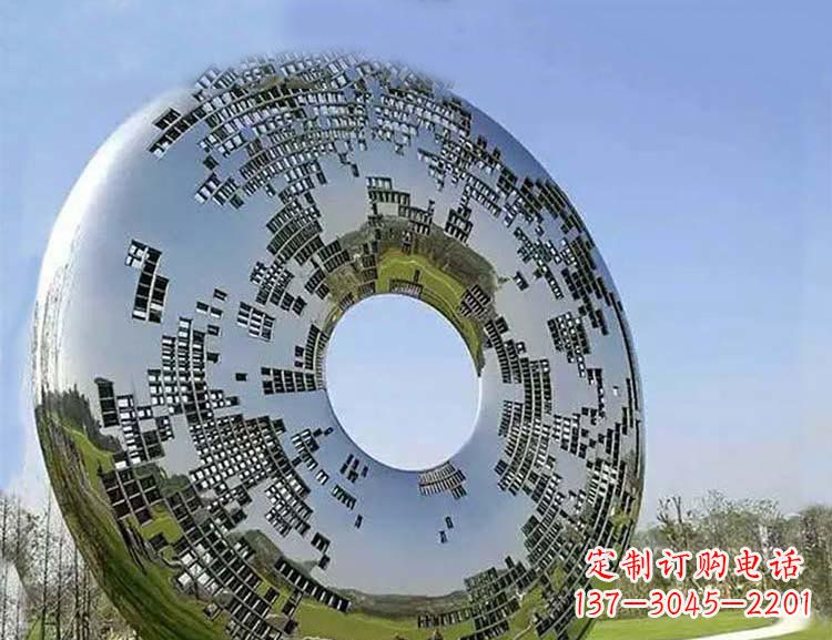 大型环形公园景观不-锈-钢-雕-塑-