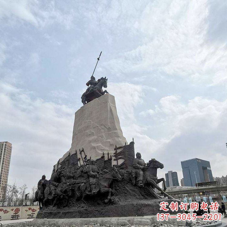 大型霍去病景观雕塑-中国历史名人西汉名将石雕像