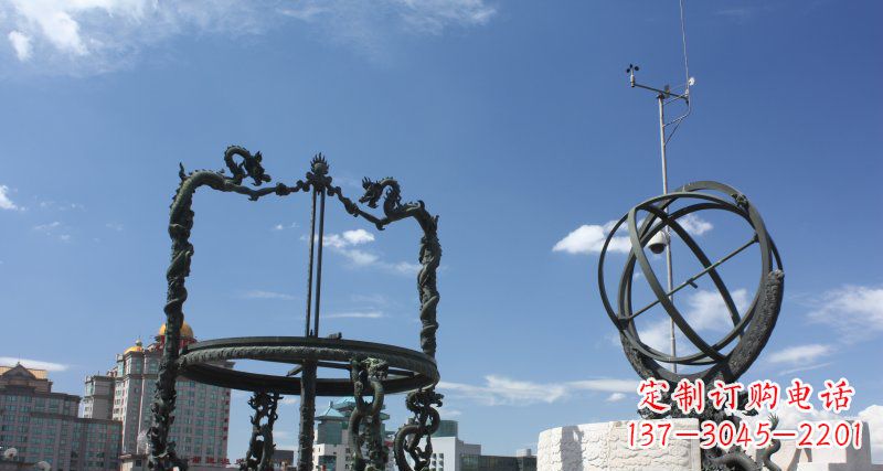 大型浑天仪广场景观铜雕