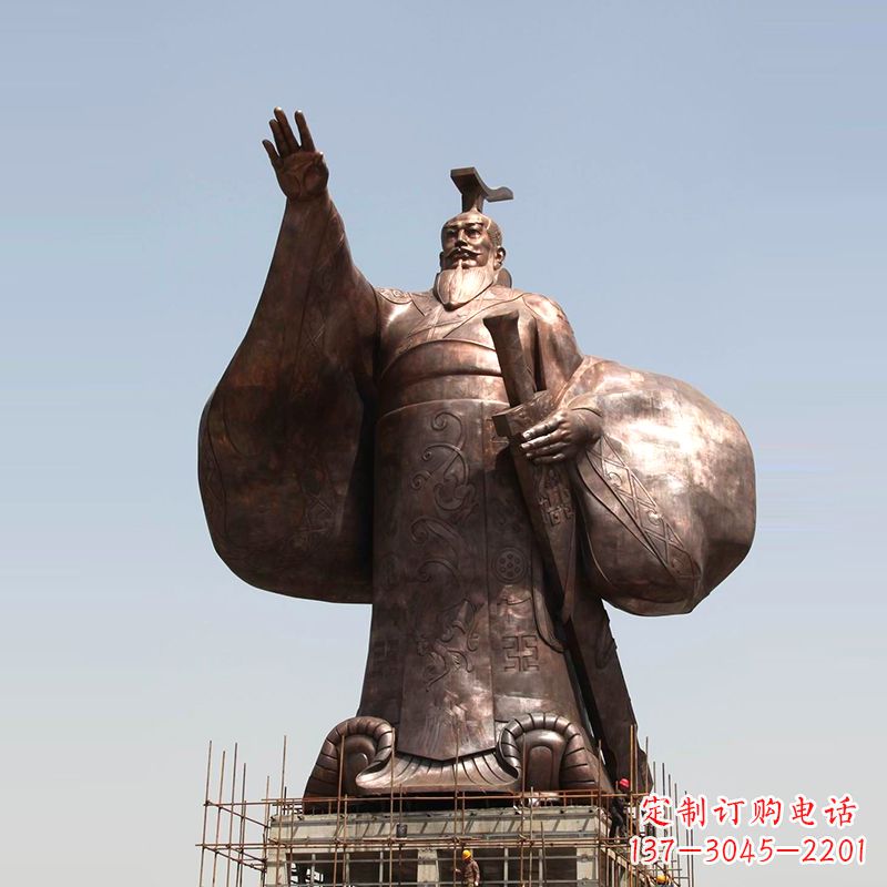 大型景区历史名人秦始皇铜雕景观塑像