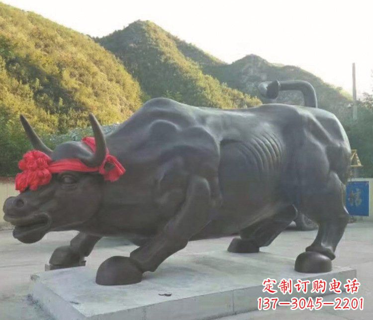 大型酒店招财牛铜雕摆件