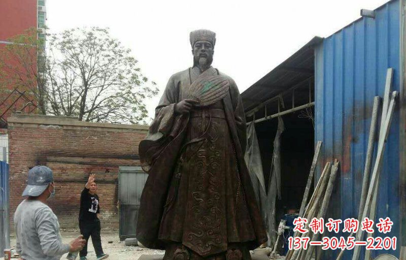大型立式诸葛亮铜雕