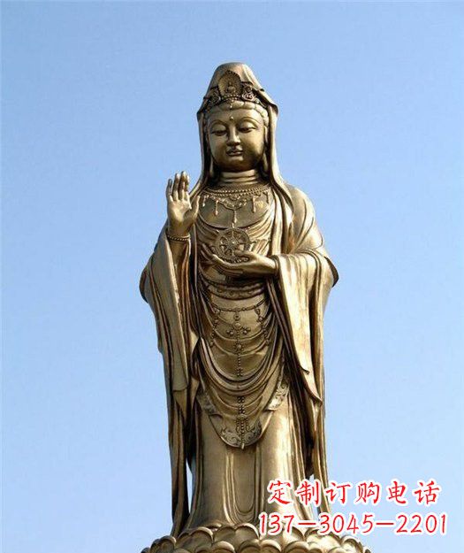 大型立式铜观音雕塑 大型立式铜观音雕塑