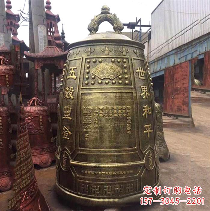独特祈福——典雅大型铜钟雕塑 独特祈福——典雅大型铜钟雕塑
