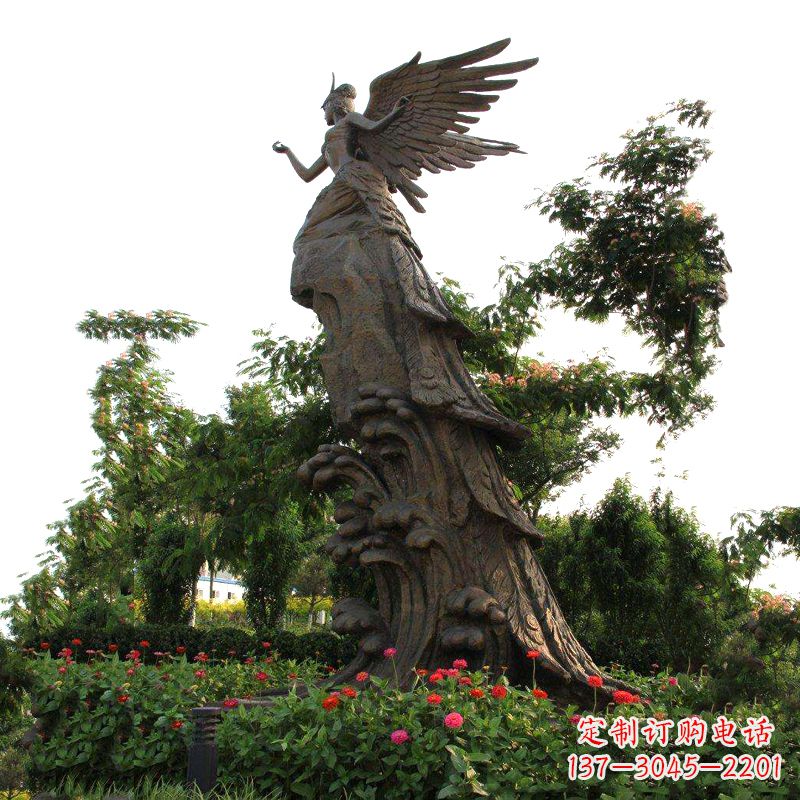 大型神话人物精卫(女娃)填海景观雕塑