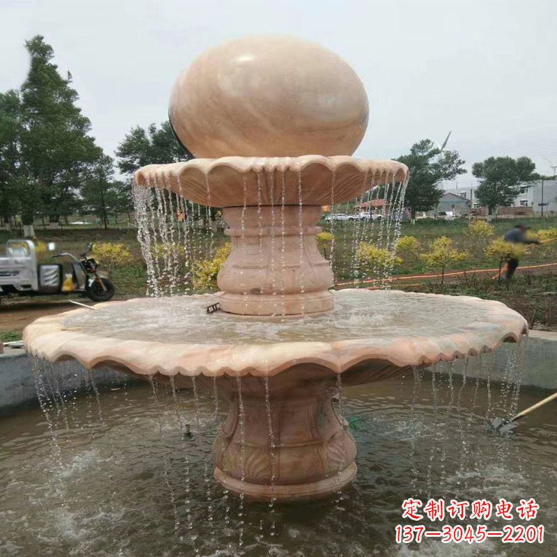 大型石材风水球-公园园林水景喷泉雕塑