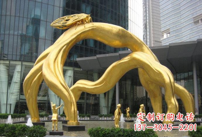 大型树枝铜雕艺术景观
