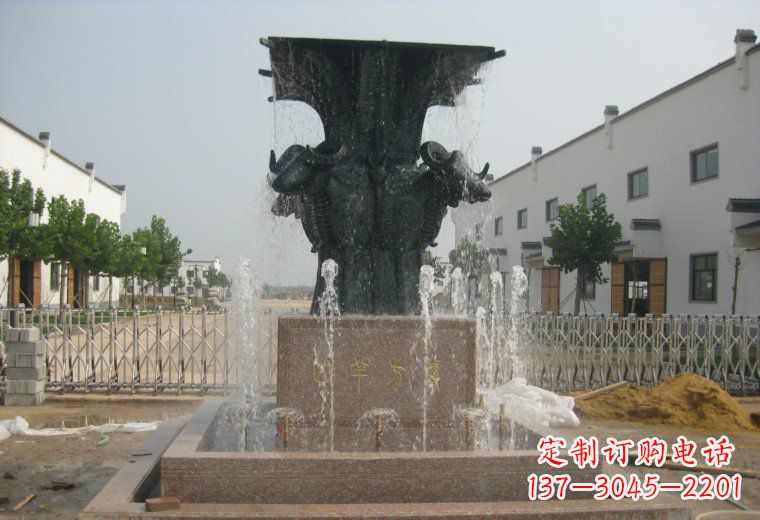 大型四羊方尊喷泉铜雕