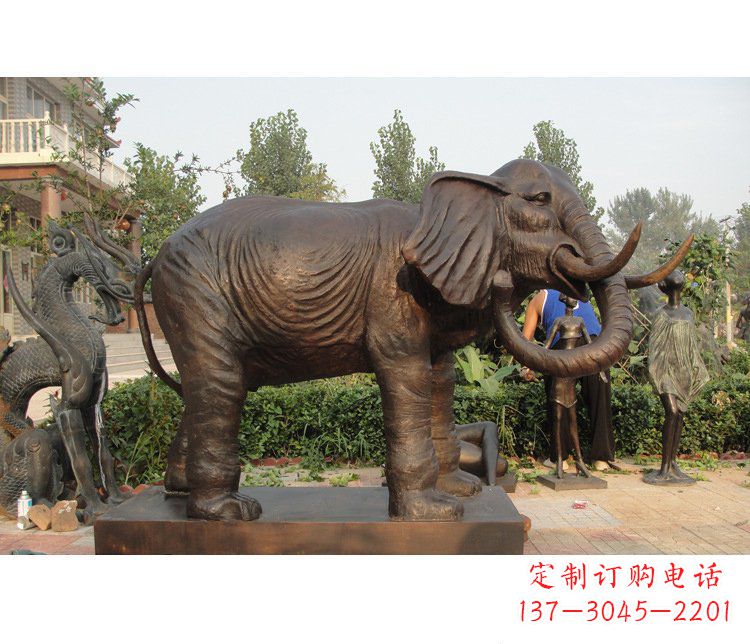 大型铜雕象公园景观雕塑
