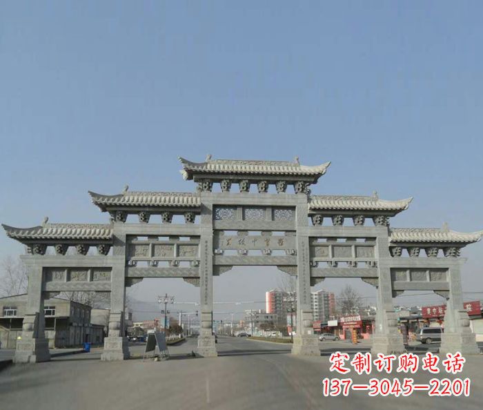 五门雕塑 - 大型/五门/石雕/牌坊