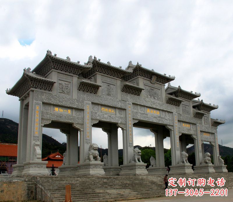 五门雕塑 - 大型/五门/石雕/牌楼 五门雕塑 - 大型/五门/石雕/牌楼