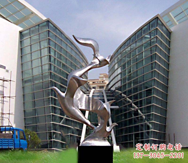 大雁不锈钢雕塑