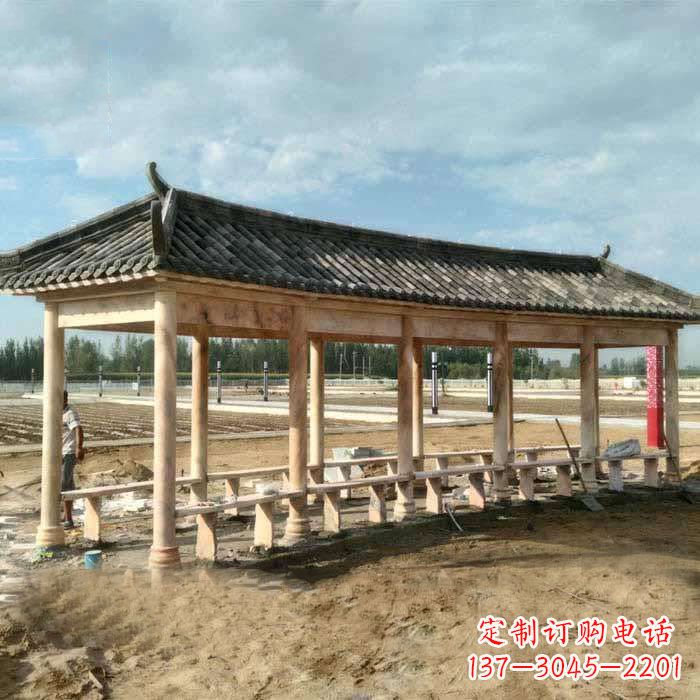 华丽精美的瓦石长廊雕塑 华丽精美的瓦石长廊雕塑
