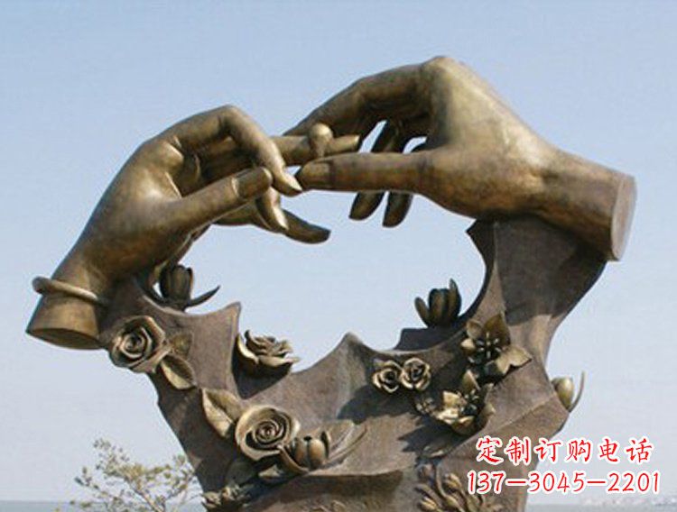 戴戒指的手铜雕
