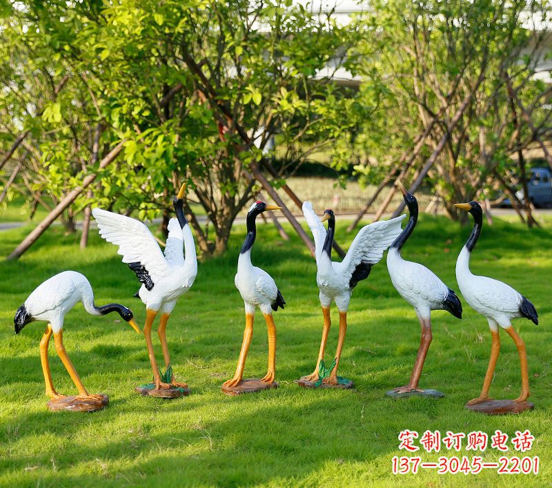 丹顶鹤抽象雕塑 丹顶鹤抽象雕塑