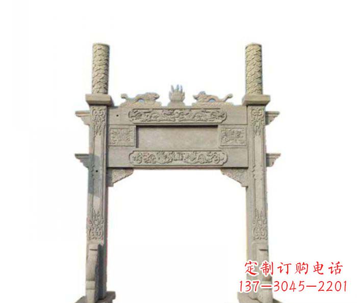 牌坊雕塑 - 单门/村口/牌坊/石雕 牌坊雕塑 - 单门/村口/牌坊/石雕