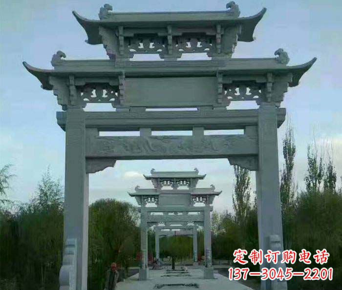 牌坊雕塑 - 单门/大理石/牌坊 牌坊雕塑 - 单门/大理石/牌坊