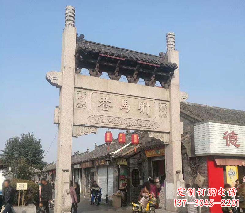 单门石牌坊石雕_1