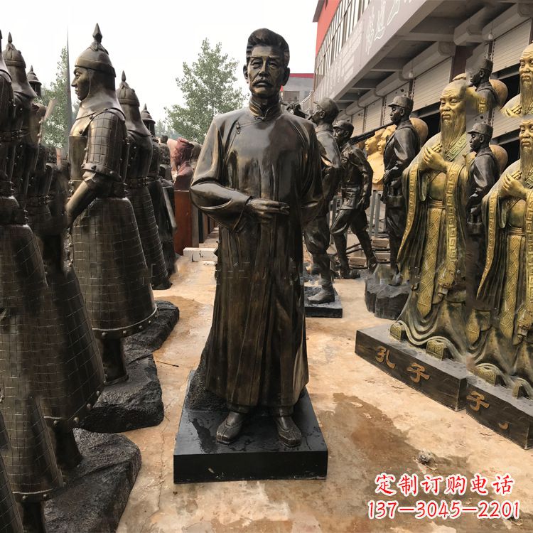 当代大文豪鲁迅先生仿铜雕塑