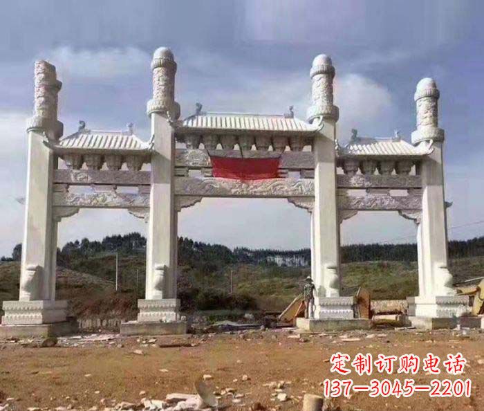 道路大理石牌坊雕塑 道路大理石牌坊雕塑